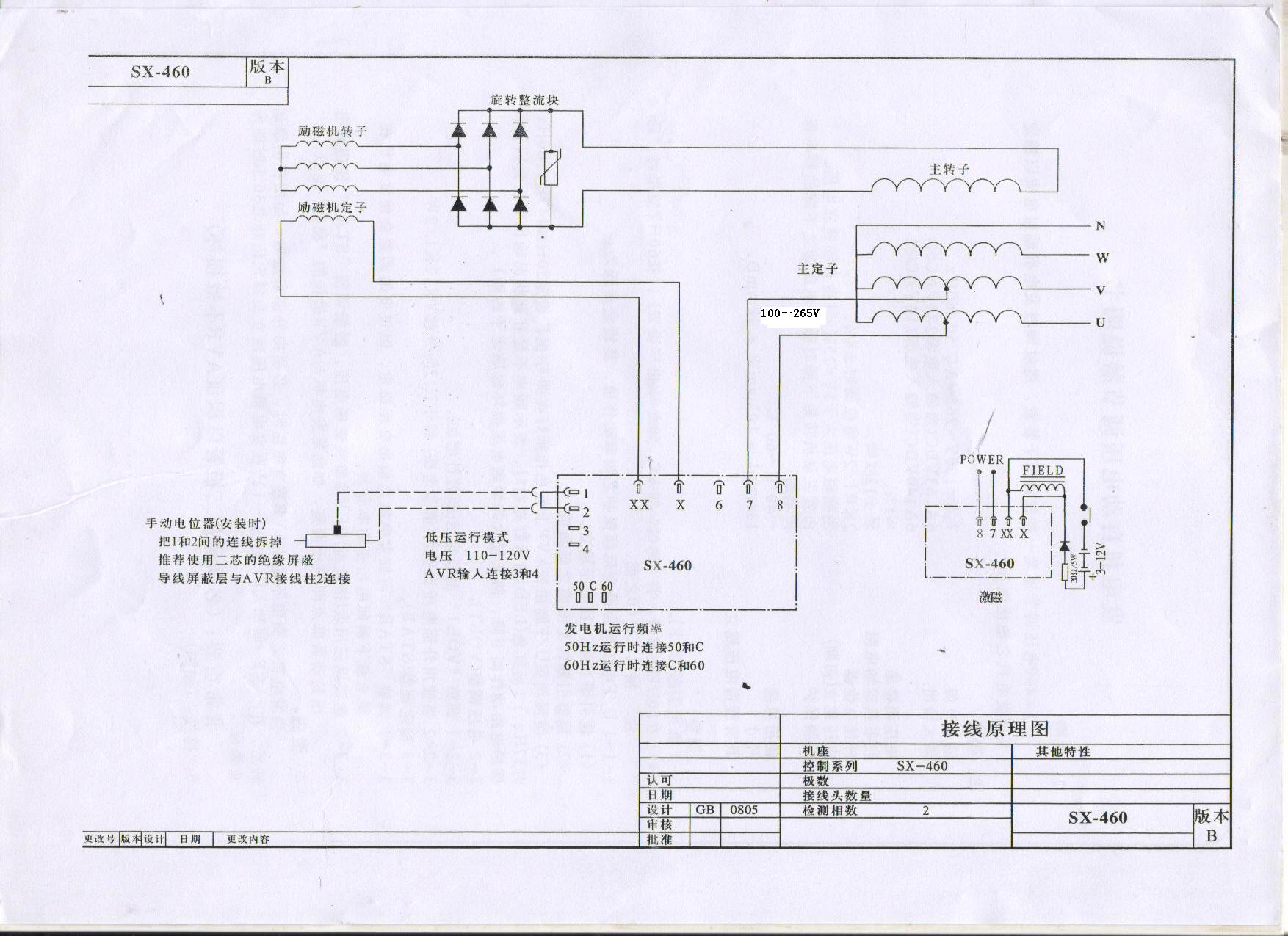 sx460avr调压板使用说明书及接线图20180416发布上线